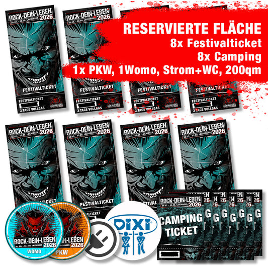 ROCK-DEIN-LEBEN 2026 - Reservierte Fläche mit WoMo Paket + WC + Strom