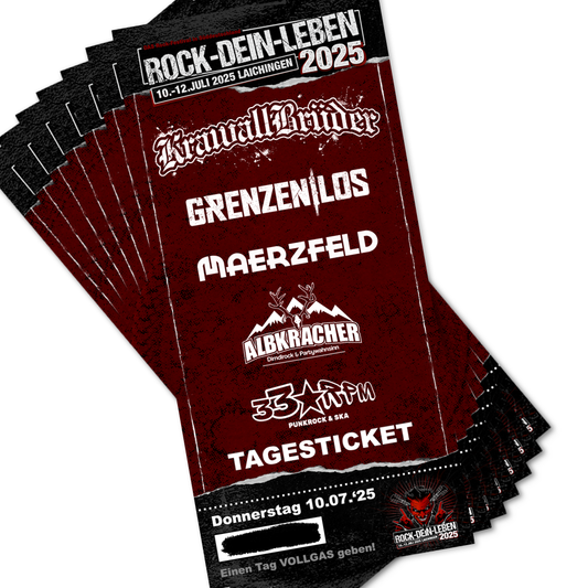 ROCK-DEIN-LEBEN 2025 - Tagesticket: Donnerstag